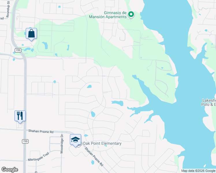 map of restaurants, bars, coffee shops, grocery stores, and more near 1191 Lloyd's Road in Little Elm