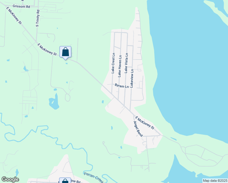 map of restaurants, bars, coffee shops, grocery stores, and more near 1924 Lake Crest Lane in Denton