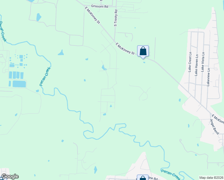 map of restaurants, bars, coffee shops, grocery stores, and more near 2500 Laney Circle in Denton