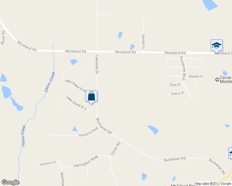 map of restaurants, bars, coffee shops, grocery stores, and more near 855 Lakeside Drive in Griffin