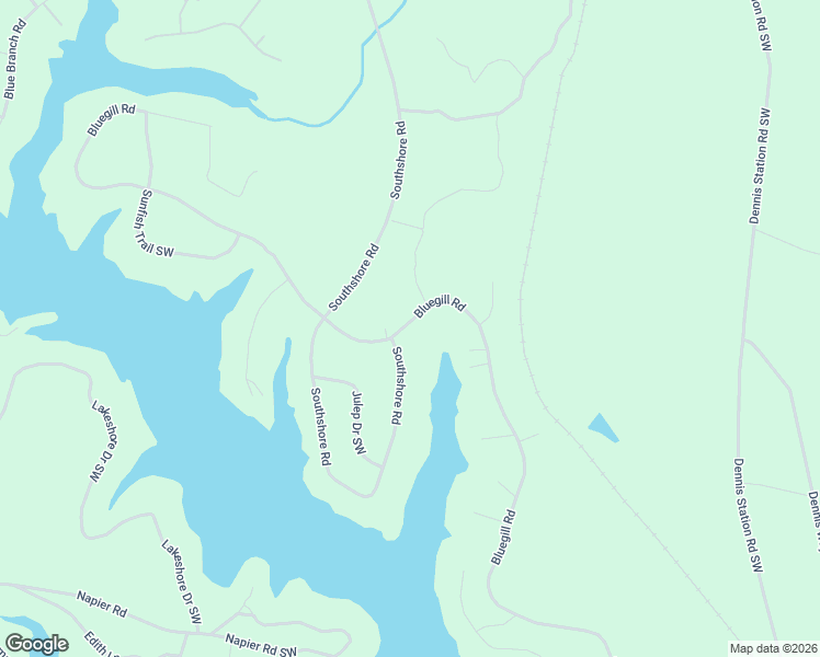 map of restaurants, bars, coffee shops, grocery stores, and more near 247 Bluegill Road in Eatonton