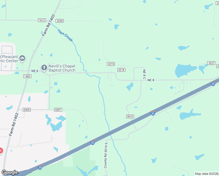 map of restaurants, bars, coffee shops, grocery stores, and more near 684 County Road 3210 in Mount Pleasant