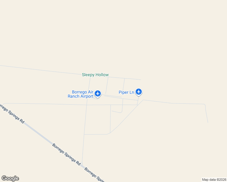 map of restaurants, bars, coffee shops, grocery stores, and more near 4253 Cessna Lane in Borrego Springs
