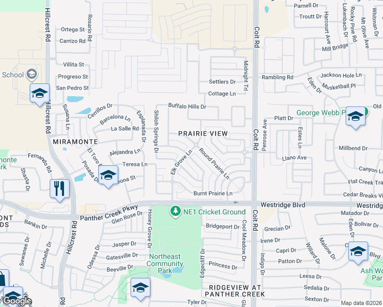 map of restaurants, bars, coffee shops, grocery stores, and more near 12182 Curry Creek Drive in Frisco