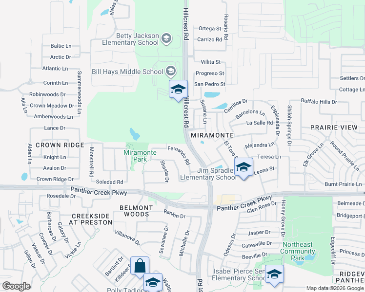 map of restaurants, bars, coffee shops, grocery stores, and more near 13791 Fernando Road in Frisco