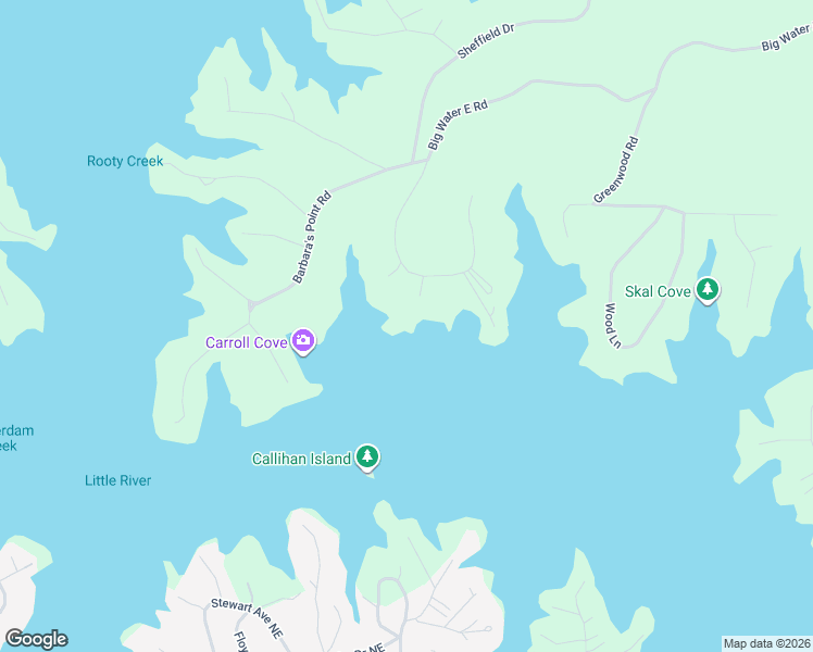 map of restaurants, bars, coffee shops, grocery stores, and more near 4096 Big Water East Road in Sparta