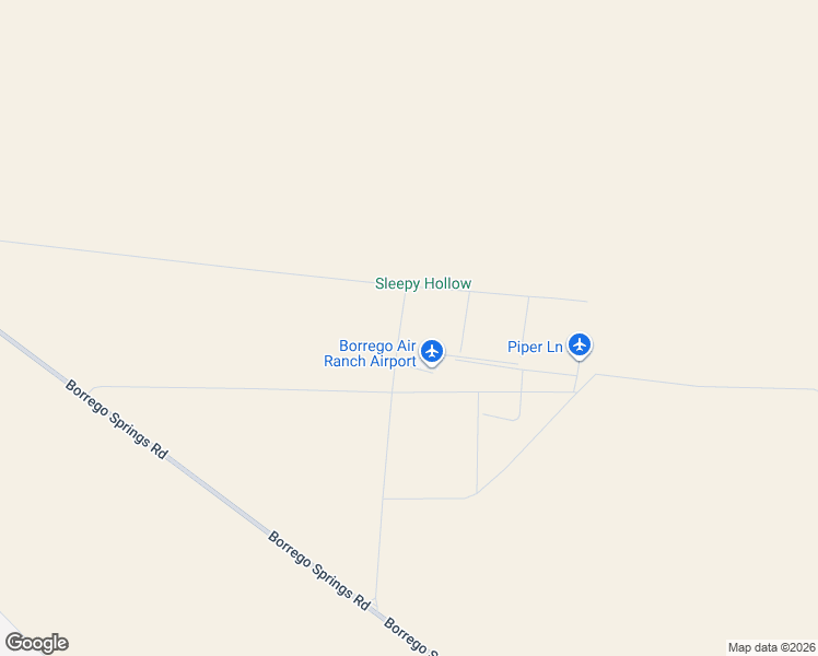 map of restaurants, bars, coffee shops, grocery stores, and more near 4235 Fletcher Road in Borrego Springs