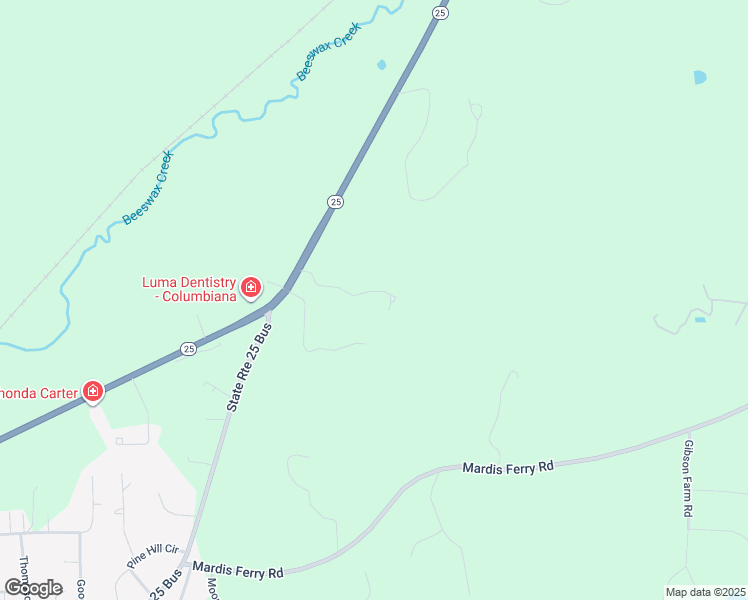 map of restaurants, bars, coffee shops, grocery stores, and more near 112 North Highland Drive in Columbiana