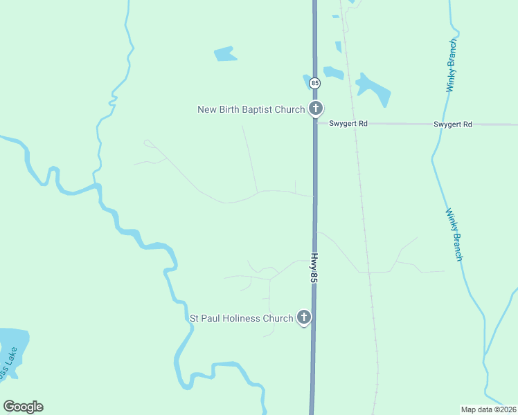 map of restaurants, bars, coffee shops, grocery stores, and more near 153 Timber Ridge Road in Senoia
