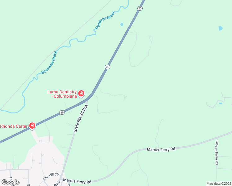 map of restaurants, bars, coffee shops, grocery stores, and more near 112 North Highland Drive in Columbiana
