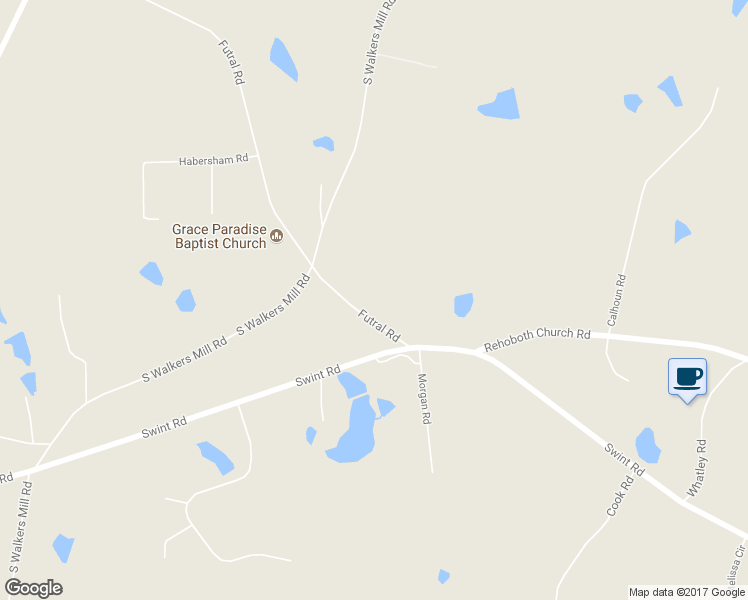 map of restaurants, bars, coffee shops, grocery stores, and more near 2143 Futral Road in Griffin