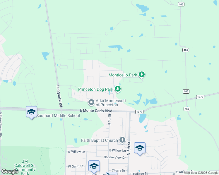 map of restaurants, bars, coffee shops, grocery stores, and more near in Princeton