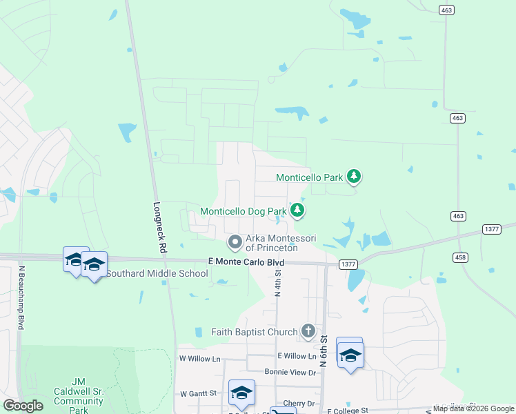 map of restaurants, bars, coffee shops, grocery stores, and more near in Princeton