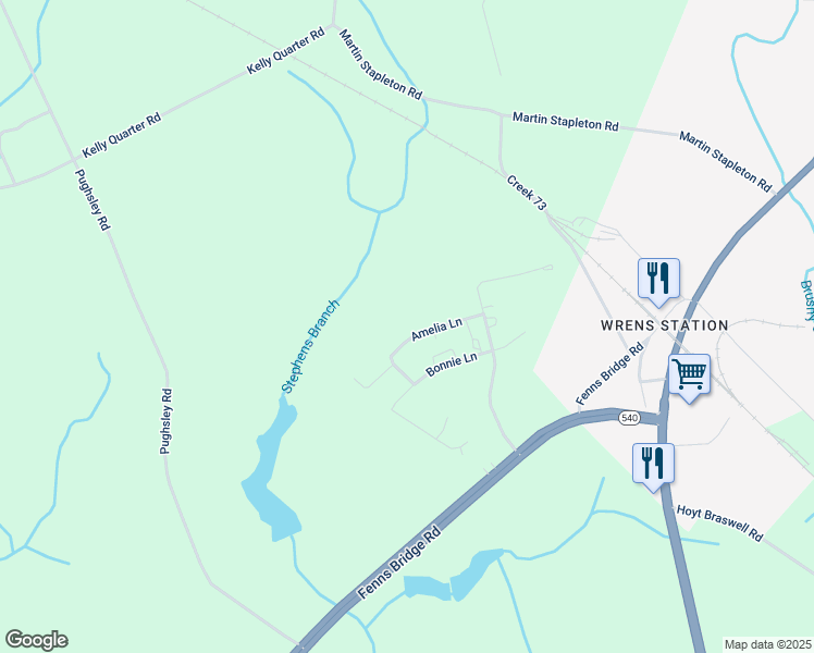 map of restaurants, bars, coffee shops, grocery stores, and more near 1190 Kelli Lane in Stapleton