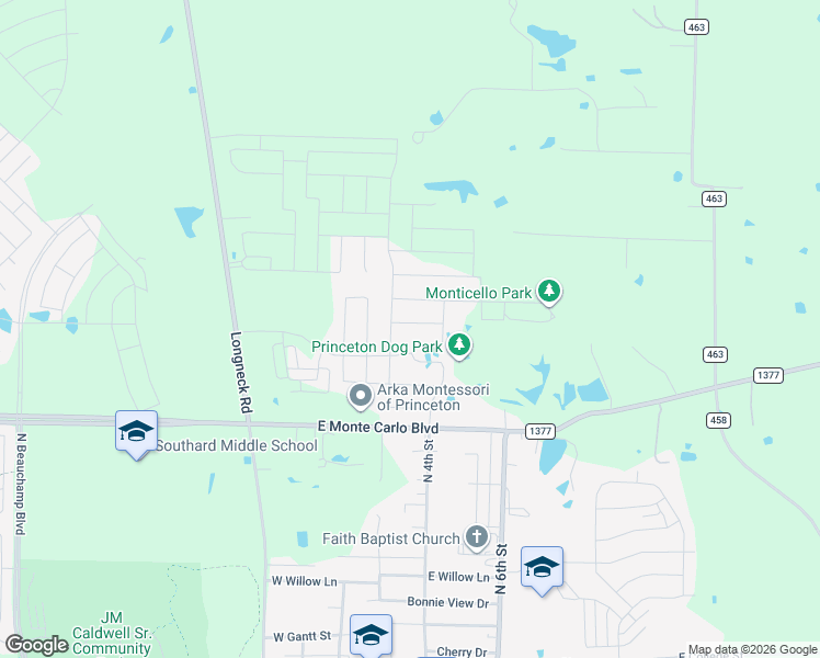 map of restaurants, bars, coffee shops, grocery stores, and more near in Princeton