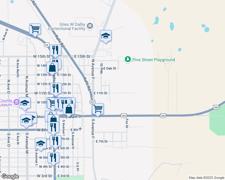 map of restaurants, bars, coffee shops, grocery stores, and more near 916 East 11th Street in Post