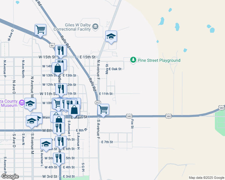 map of restaurants, bars, coffee shops, grocery stores, and more near 916 East 11th Street in Post