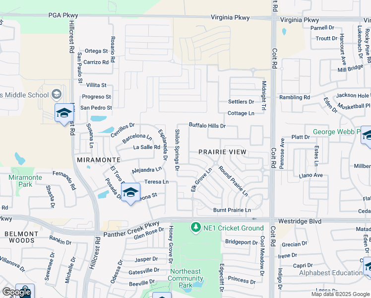 map of restaurants, bars, coffee shops, grocery stores, and more near 14027 Wheatfield Lane in Frisco