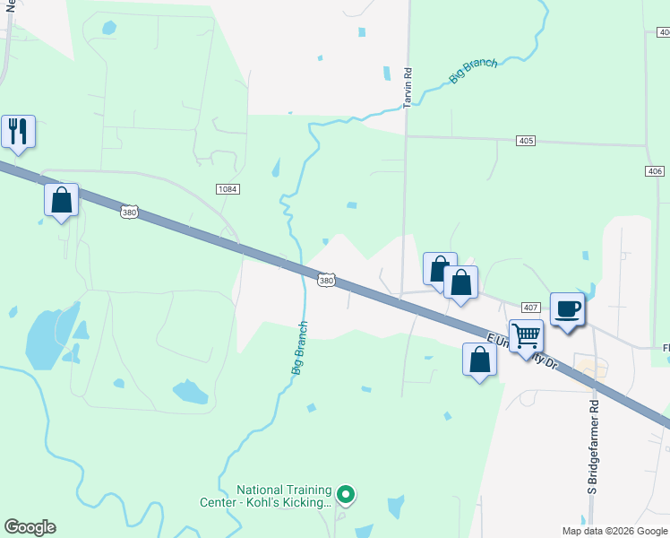 map of restaurants, bars, coffee shops, grocery stores, and more near 3321 East University Drive in McKinney