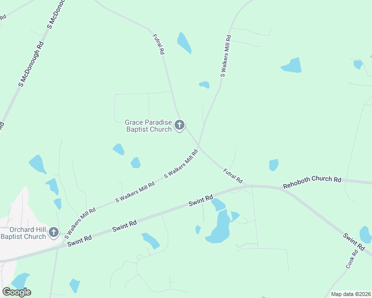 map of restaurants, bars, coffee shops, grocery stores, and more near 2010 Futral Road in Griffin