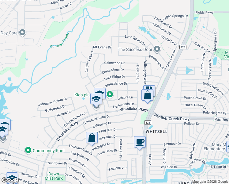 map of restaurants, bars, coffee shops, grocery stores, and more near 2656 Calmwater Dr in Little Elm