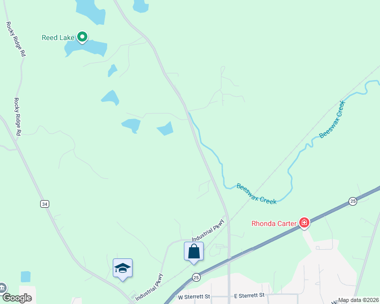 map of restaurants, bars, coffee shops, grocery stores, and more near 505 Chelsea Road in Columbiana