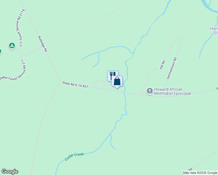 map of restaurants, bars, coffee shops, grocery stores, and more near 1920 Lawrence Cumpase Road in McClellanville
