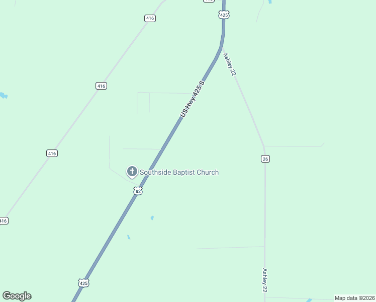 map of restaurants, bars, coffee shops, grocery stores, and more near U.S. Highway 82 in Hamburg