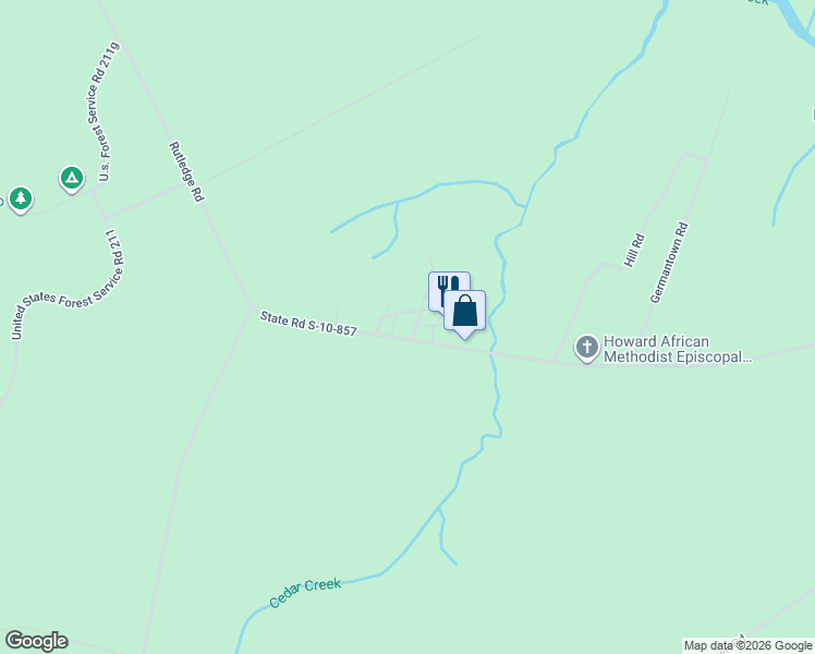 map of restaurants, bars, coffee shops, grocery stores, and more near 2140 Rutledge Road in McClellanville