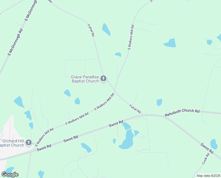 map of restaurants, bars, coffee shops, grocery stores, and more near 2010 Futral Road in Griffin