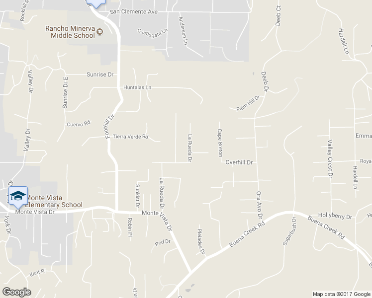 map of restaurants, bars, coffee shops, grocery stores, and more near 933 La Rueda Drive in Vista
