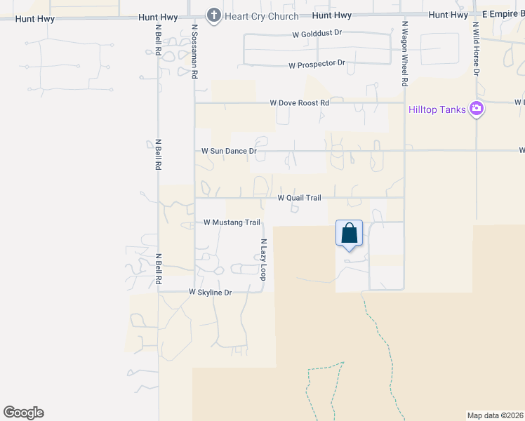 map of restaurants, bars, coffee shops, grocery stores, and more near 9121 West Quail Trail in Queen Creek