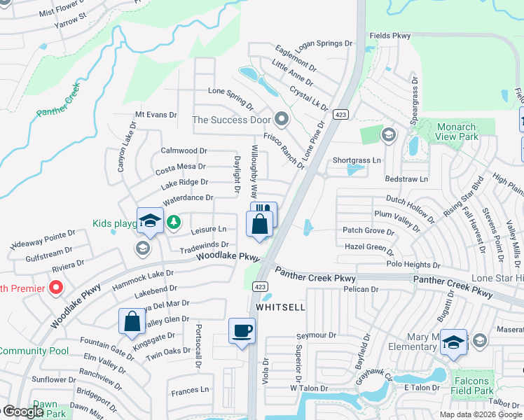 map of restaurants, bars, coffee shops, grocery stores, and more near 14725 Sawmill Drive in Little Elm