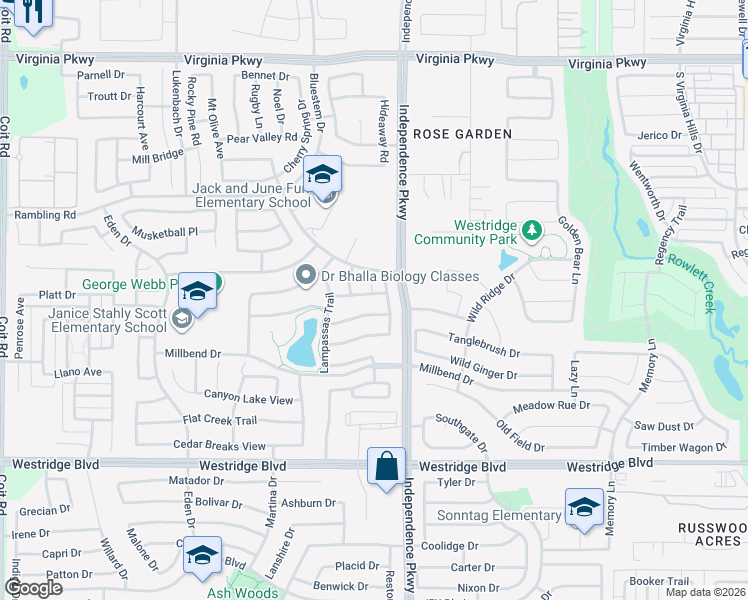 map of restaurants, bars, coffee shops, grocery stores, and more near 10009 Petrified Tree Lane in McKinney