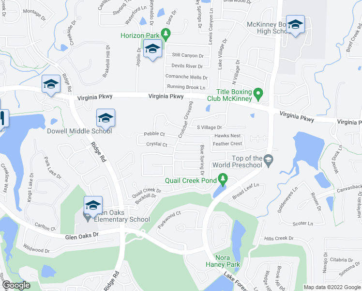 map of restaurants, bars, coffee shops, grocery stores, and more near 5313 Stoney Trail in McKinney