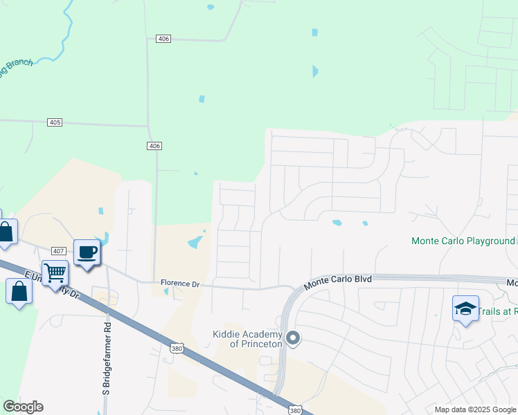 map of restaurants, bars, coffee shops, grocery stores, and more near 1983 Mercer Lane in Princeton