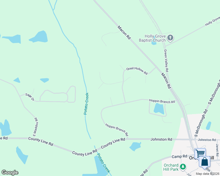 map of restaurants, bars, coffee shops, grocery stores, and more near 45 Partridge Path in Griffin