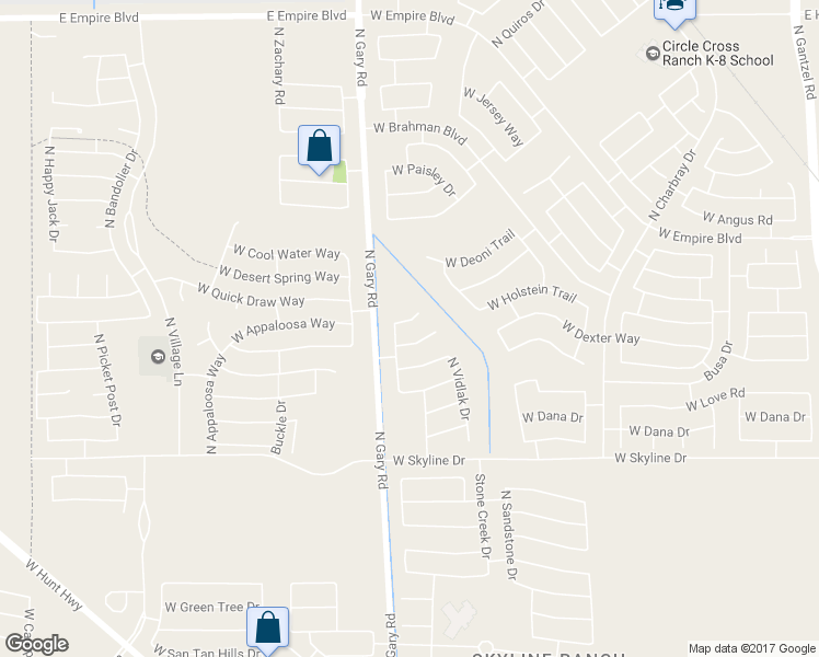 map of restaurants, bars, coffee shops, grocery stores, and more near 1339 West Holstein Trail in Queen Creek