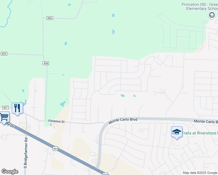 map of restaurants, bars, coffee shops, grocery stores, and more near 1722 White Mountain Way in Princeton