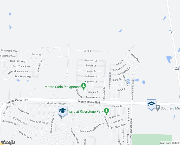 map of restaurants, bars, coffee shops, grocery stores, and more near 1201 Roman Drive in Princeton