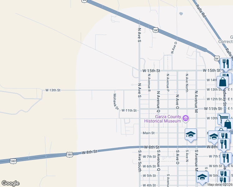 map of restaurants, bars, coffee shops, grocery stores, and more near 301-499 Osage Avenue in Post