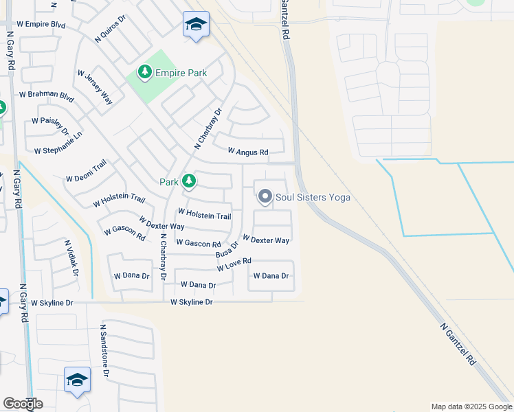 map of restaurants, bars, coffee shops, grocery stores, and more near 136 West Corriente Court in Queen Creek