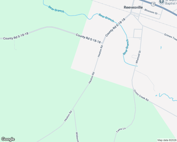 map of restaurants, bars, coffee shops, grocery stores, and more near 190 Heaton Road in Reevesville