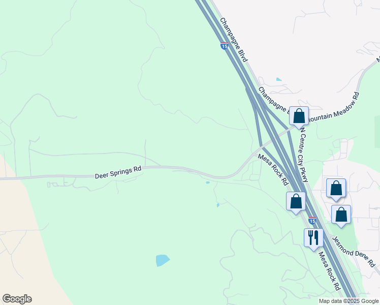 map of restaurants, bars, coffee shops, grocery stores, and more near 1088 Deer Springs Road in San Marcos