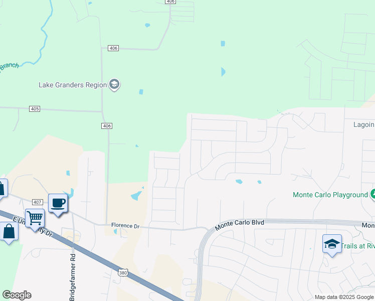 map of restaurants, bars, coffee shops, grocery stores, and more near 1822 Fairbanks Dr in Princeton