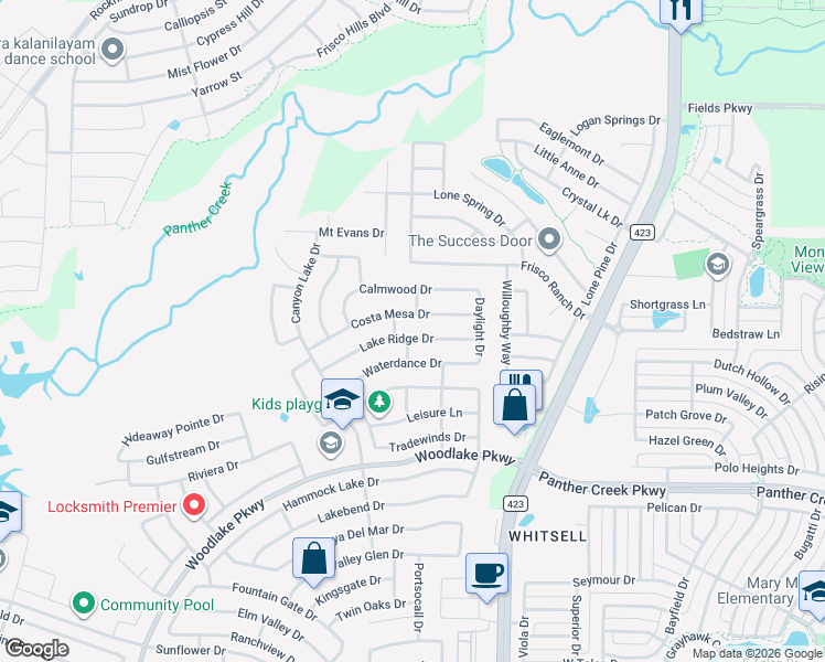 map of restaurants, bars, coffee shops, grocery stores, and more near 2675 Lake Ridge Drive in Little Elm