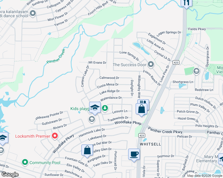 map of restaurants, bars, coffee shops, grocery stores, and more near 2675 Lake Ridge Drive in Little Elm