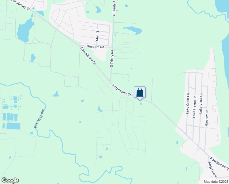 map of restaurants, bars, coffee shops, grocery stores, and more near 7801-7921 East McKinney Street in Denton