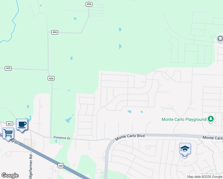 map of restaurants, bars, coffee shops, grocery stores, and more near 1812 Big Delta Street in Princeton