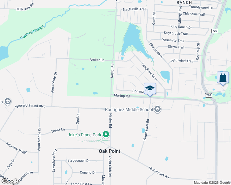 map of restaurants, bars, coffee shops, grocery stores, and more near 620 Naylor Road in Oak Point